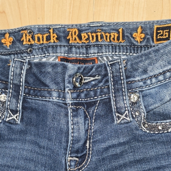 Rock Revival Women's Mid Rise Boot Sapphire Jeans Size 26 - Picture 8 of 12